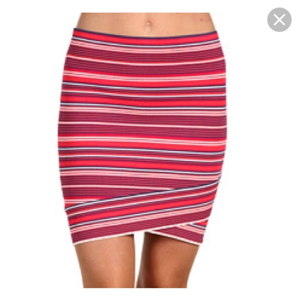 BCBG Ivy Pink Striped Bandage Mini New Without Tag